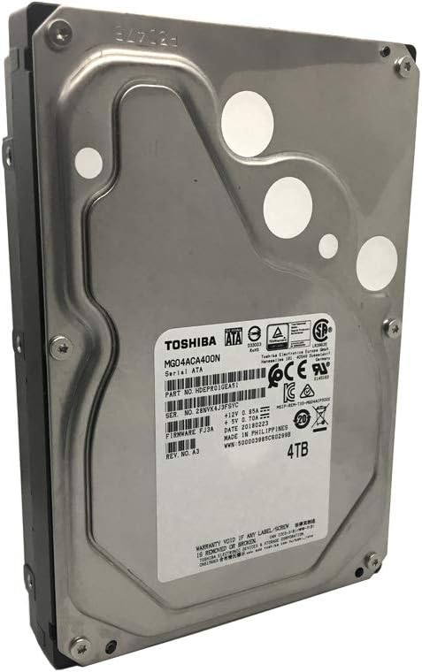 Toshiba 4TB 3.5" SATA 6Gb/s 7200 RPM 128M Enterprise Hard Drive - MG04ACA400N