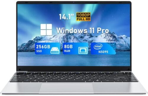 Laptop Computer, N5095 Gaming Laptop(up to 2.9Ghz), 14 Inch FHD Display(1920 x 1080), 8GB RAM 256GB SSD, Supports 180 Angle Opening, Bluetooth, Windows 11 Pro.