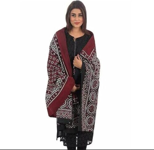 Ajrakh print sindhi scarf design dress