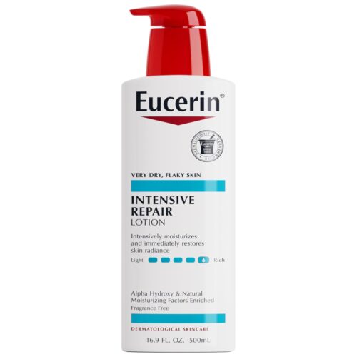 Eucerin Intensive Repair Body Lotion for Dry Skin with Alpha Hydroxy, Body Moisturizer for Very Dry Skin, Moisturizes