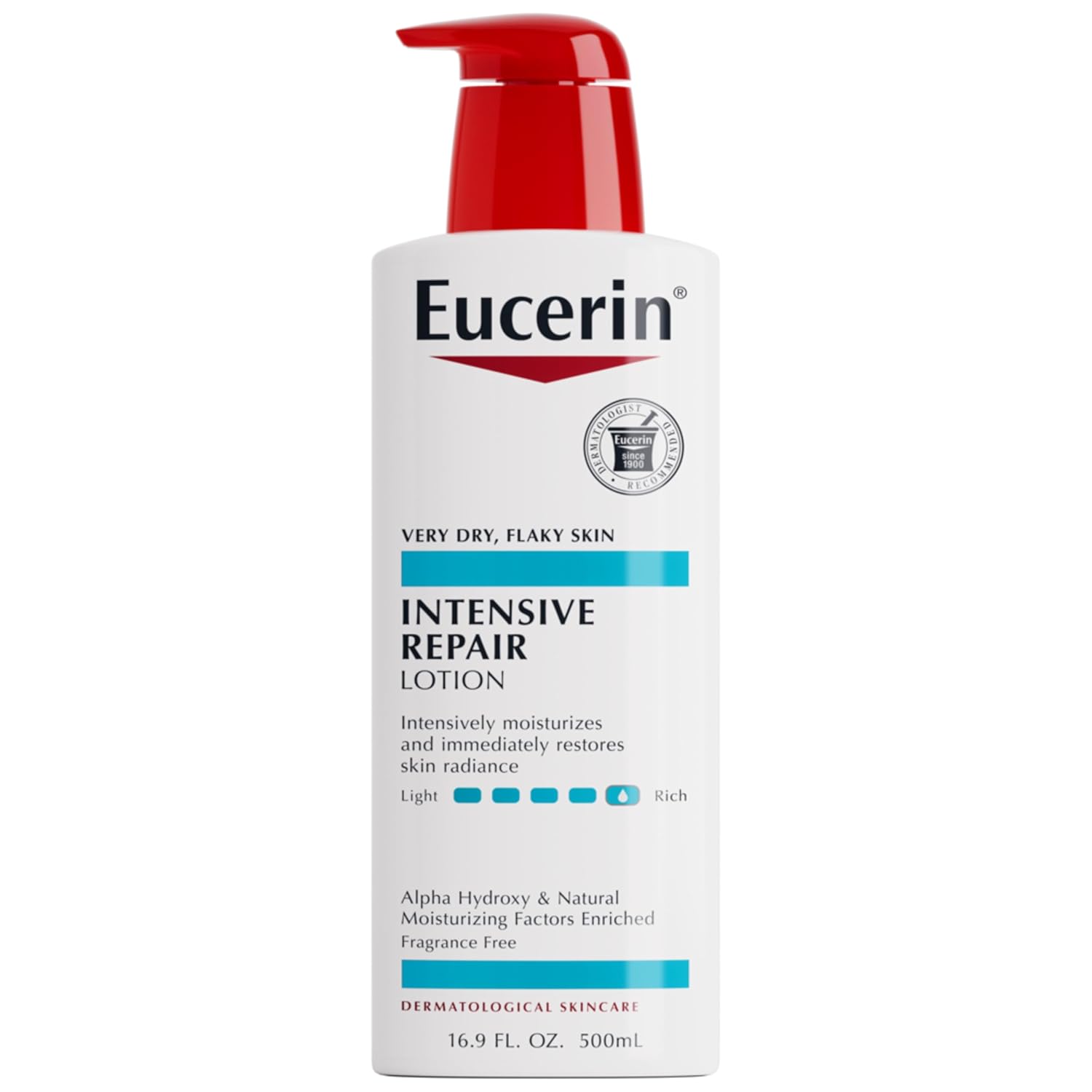 Eucerin Intensive Repair Body Lotion for Dry Skin with Alpha Hydroxy, Body Moisturizer for Very Dry Skin, Moisturizes