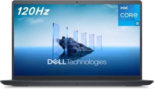 Dell Inspiron 3520 Laptop - 15.6-inch FHD (1920 x 1080) 120Hz Display, Intel Core i5-1235U Processor, 8GB DDR4 RAM, 512GB SSD, WiFi 5, Windows 11 S Mode - Carbon Black