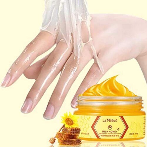 Hand Mask Milk Honey Peel Off Hand Wax Moisturizing Hydrating Nourishing Exfoliating Hand Film Hands Care