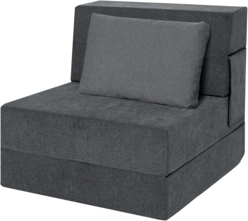 MAXYOYO Bean Bag Bed Tufted Folding Sofa Bed with Pillows, Extra Thick and Long