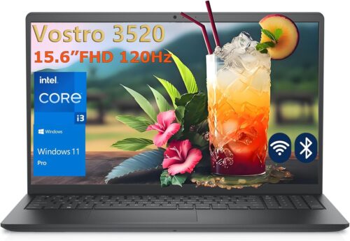 Dell 3520 15 15.6" Laptop Computer for Home & Student, Intel 6-Core Processor (Beat i5-1135G7), 120Hz FHD, 16GB DDR4 RAM, 512GB PCIe SSD, WiFi, Bluetooth, RJ45, HDMI, Black, Business Windows 11 Pro