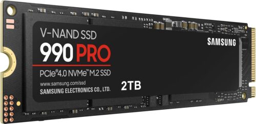 SAMSUNG 990 PRO SSD 2TB NVMe M.2 PCIe Gen4, M.2 2280 Internal Solid State Hard Drive, Seq. Read Speeds Up to 7,450 MB/s for High End Computing, Gaming, and Heavy Duty Workstations, MZ-V9P2T0B/AM