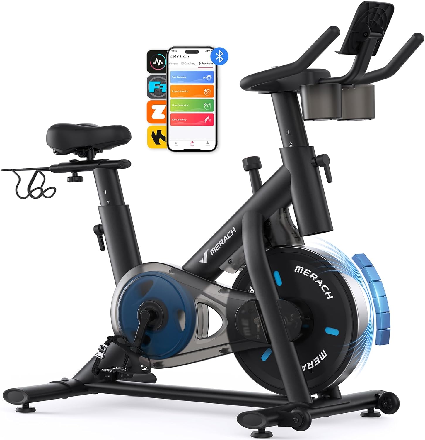 ATIVAFIT Exercise Bike Foldable Fitness Indoor Cycling Bike Magnetic 3 in 1 Upright Recumbent Exercise Bike