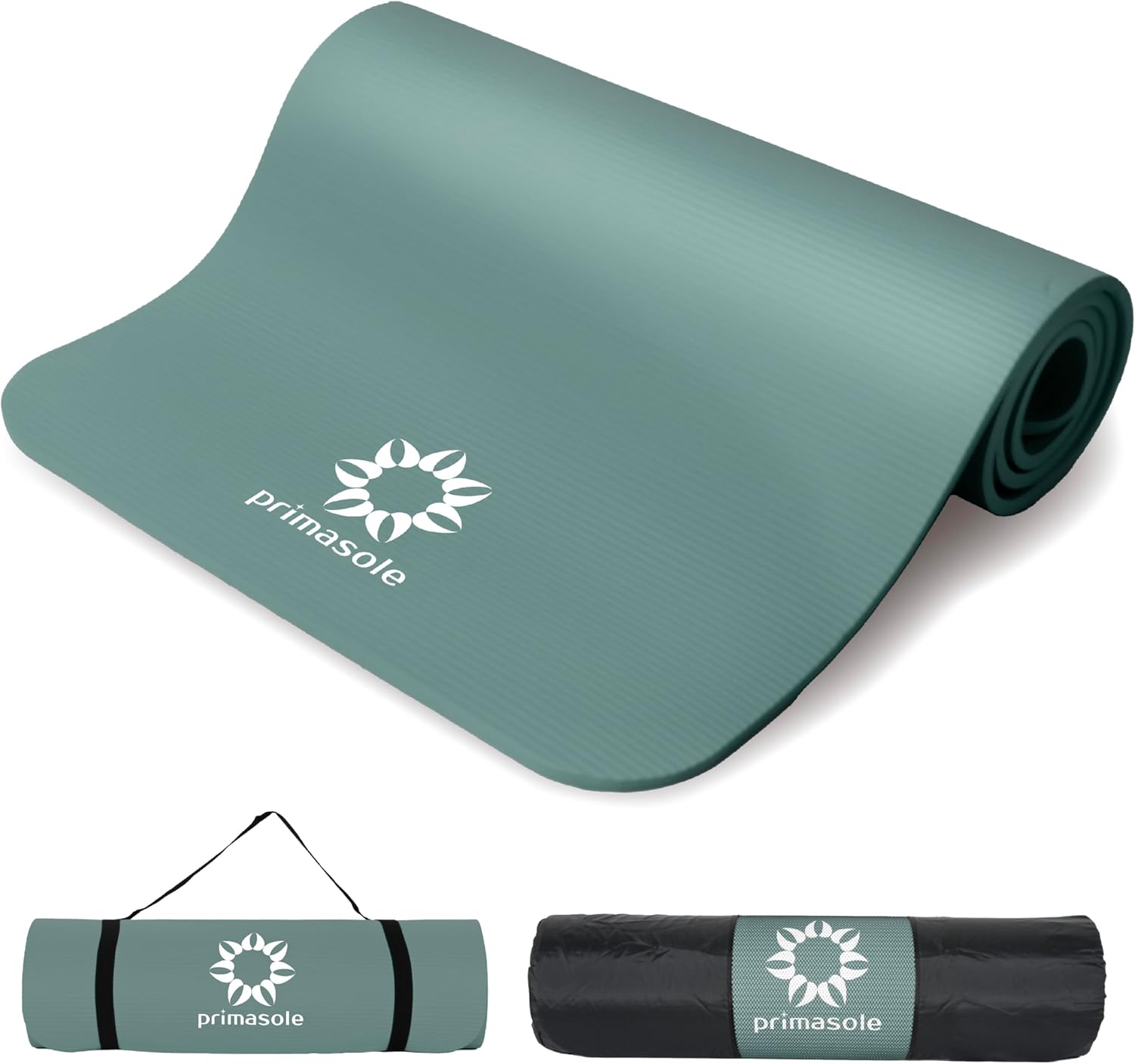Primasole Thick Yoga Mat, 1/2-Inch Extra Thick NBR Mat with Enhanced Stability