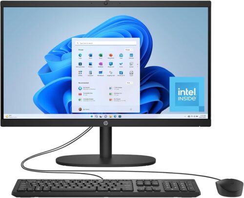 HP 21.45 inch All-in-One Desktop PC, FHD Display, Intel Processor N200, 8 GB RAM, 512 GB SSD, Intel UHD Graphics, Windows 11 Home