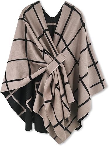 Moss Rose Women's Shawl Wrap Poncho Ruana Cape Open Front Cardigan Shawls for Fall Winter