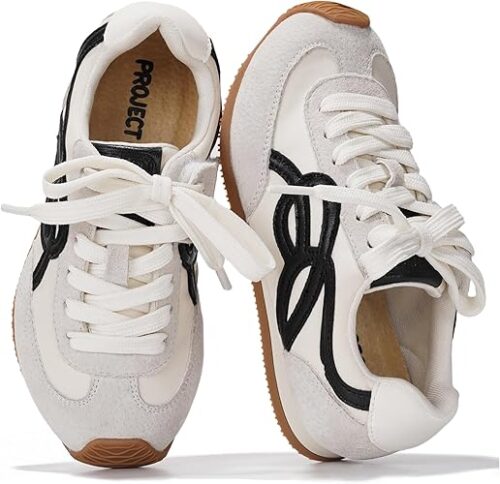 Project Cloud Kids Shoes for Girls - Non-Slip Trendy Fashion Sneakers Girls Shoes - Slip Ons with Hook & Loop Memory Foam Insole Kids Sneakers (Little Lowy)