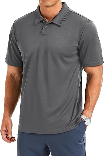 Cavva Men's Polo Shirts Short Sleeve Performance Quick Dry Moisture Wicking Collared Shirt for Golf Fishing (Copy)
