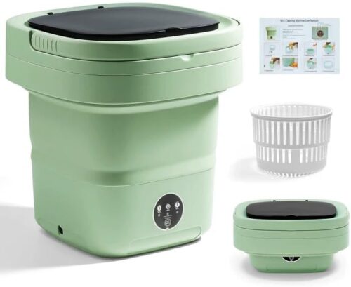 Portable Washing Machine, Mini Washer, 16L Upgraded with Spin Basket Laundry Machine