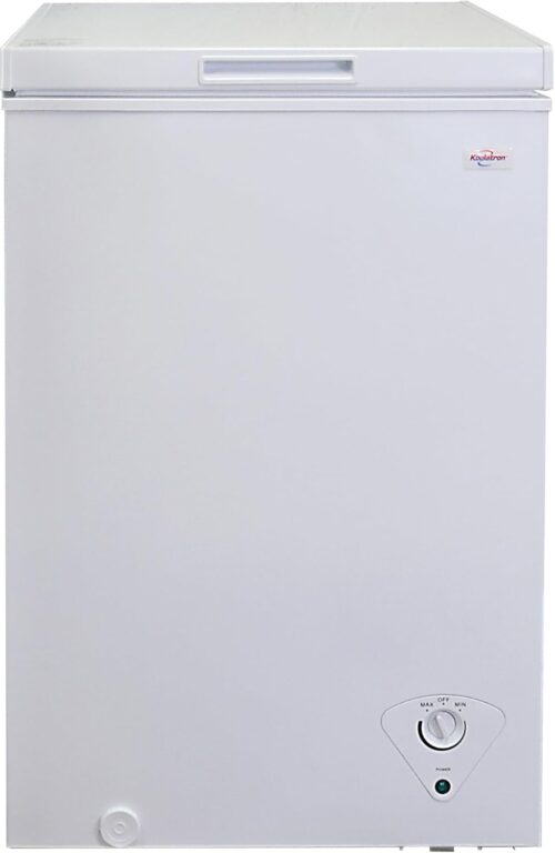 Koolatron Deep Freezer - 3.5 Cubic Feet, White Chest Freezer, 1 Wire Basket