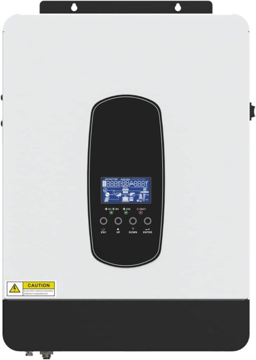 Y&H 3200W Solar Hybrid Inverter DC24V to AC230V,Off-Grid Pure Sine Wave Inverter with 80A MPPT Solar Charger+AC Charger