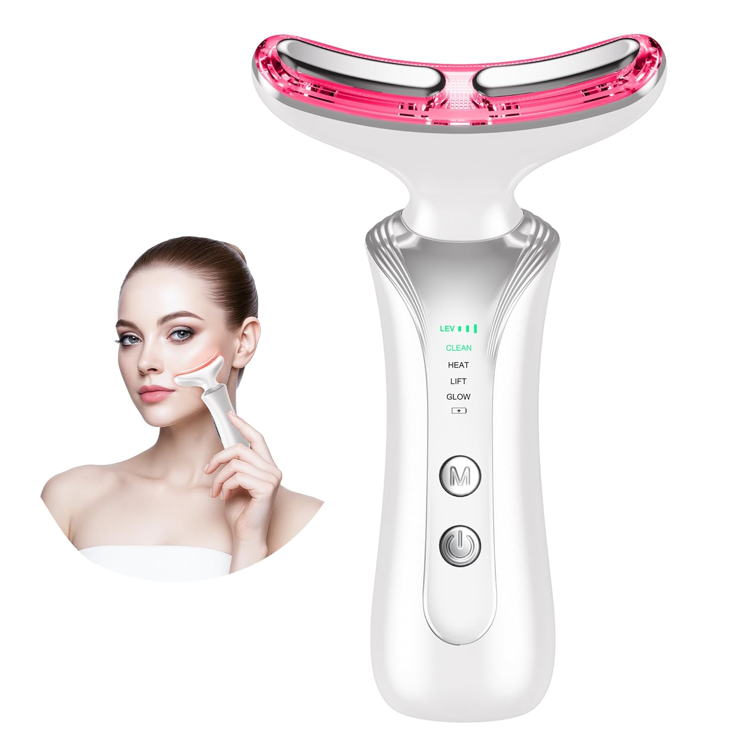 7 in 1 Multifunctional Facial Massager, Red Light Therapy for Face with 7 Modes, Face Lift Device