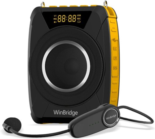 Voice Amplifier with Wireless Microphone Headset – Waterproof Portable Speaker Microphone