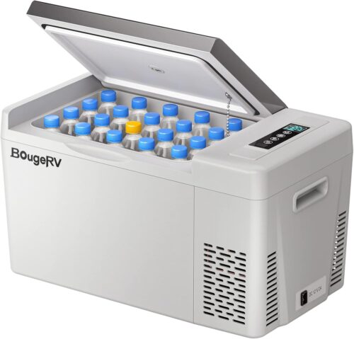 BougeRV 12 Volt Refrigerator 12V Car Fridge 23 Quart Portable Freezer Compressor Cooler 12/24V