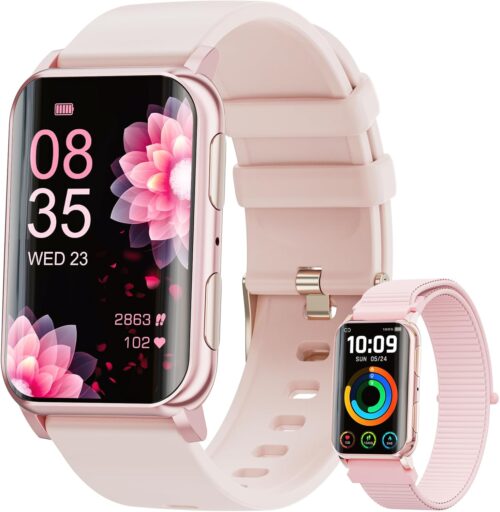 Smart Watch for Men Women (Answer/Make Calls), 1.57" Curved Screen Fitness Tracker