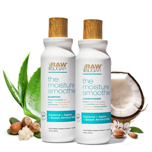 Raw Sugar Moisture Smoothie Shampoo and Conditioner with Coconut Oil, Agave, & Sweet Almond Milk