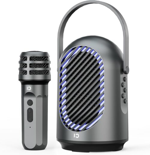 Voice Amplifier with Wireless Microphones, 35W Portable Microphones with Speaker