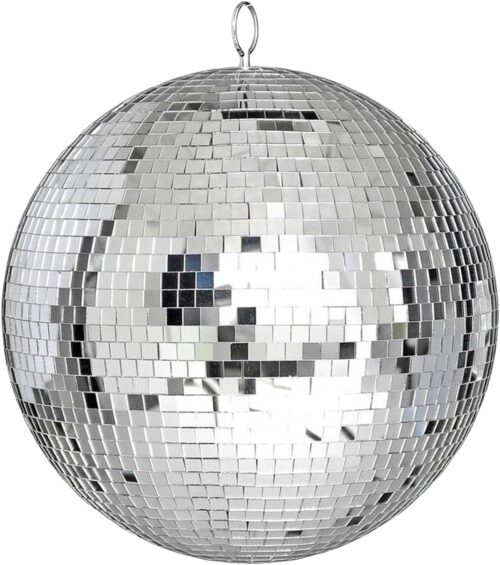 Alytimes Mirror Disco Ball - 8-Inch Cool and Fun Silver Hanging Party Disco Ball