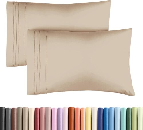 Queen Pillow Cases Set of 2 - Ultra Soft Hotel Quality Pillowcase Covers - Comfy