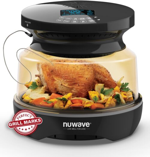 Nuwave Infra-Red Primo Grill Oven, Integrated Smart Thermometer, Nonstick Grill Bottom