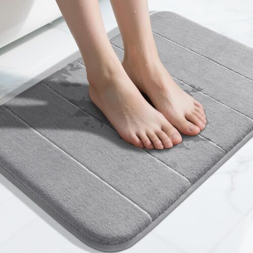 Yimobra Memory Foam Bath Mat, Super Soft Absorbent Bathroom Rug Non Slip