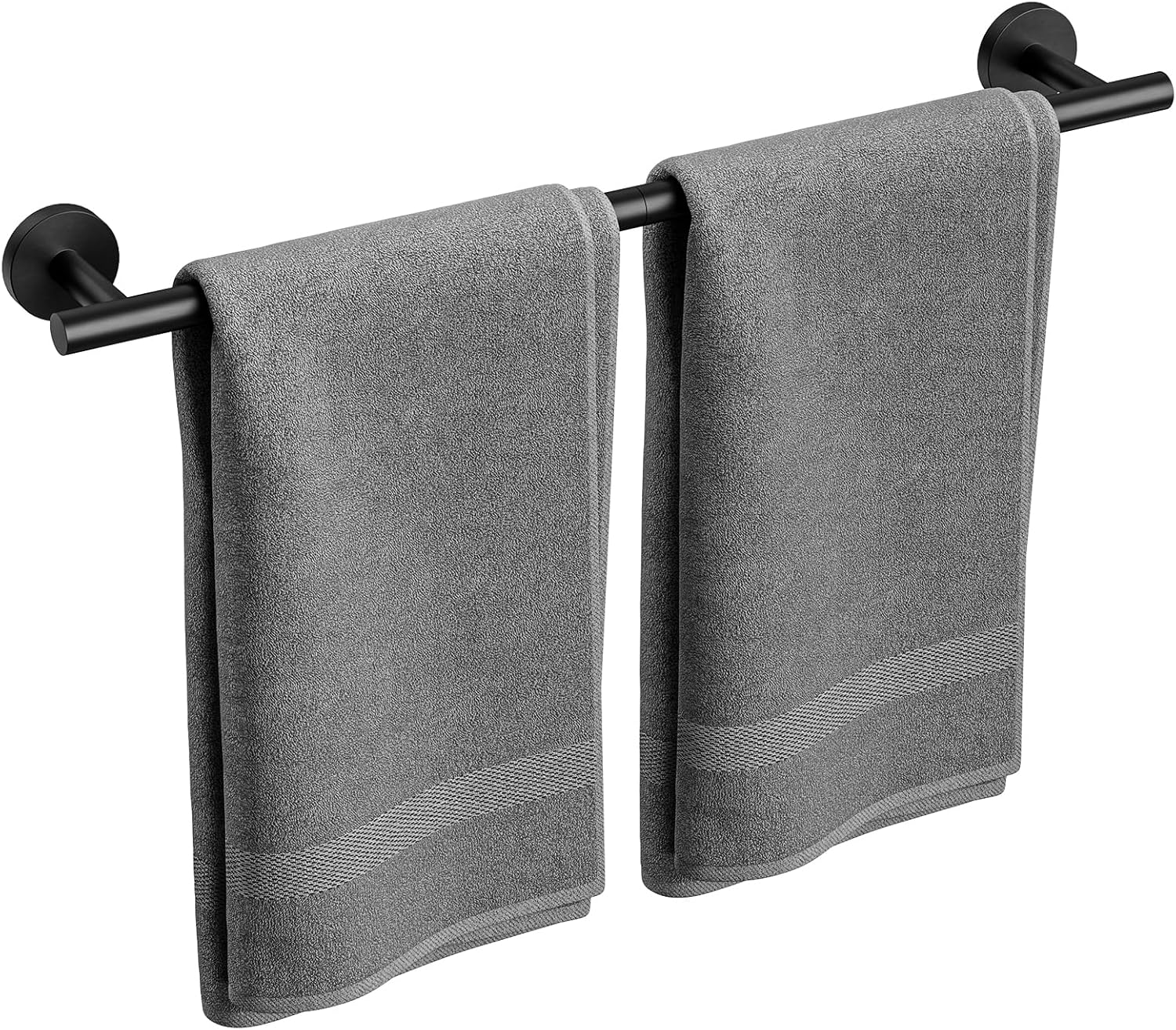 Matte Black Towel Bar, 24 Inch Bathroom Towel Rack, Towel Holder Wall Mounted