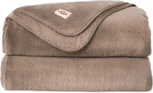 UGG Whitecap Plush Throw Blanket Fleece Lightweight Soft Throw for Couch or Bed Luxury Home Decor for Living Room